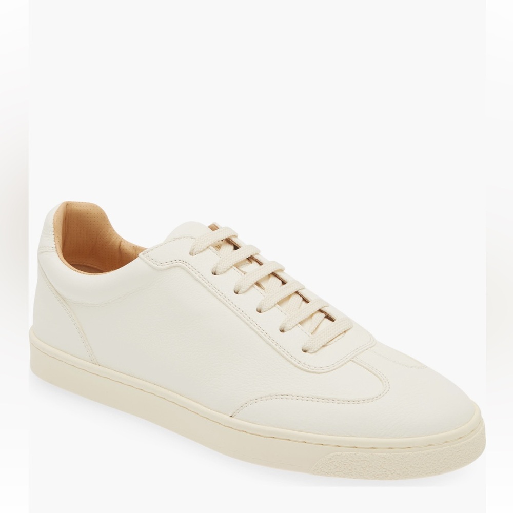 Brunello cucinelli deerskin leather low top sneakers 43/10